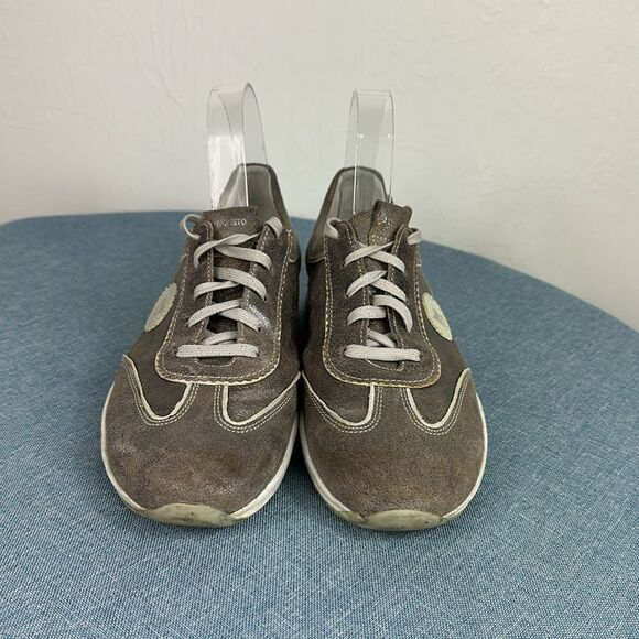 Mephisto Yael Runoff Metallic Leather Up Soft-Air Leather Walking Sneaker Size 8 - Picture 4 of 10